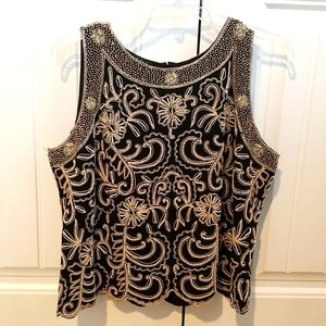 NWT J Kara Beaded sleeveless top